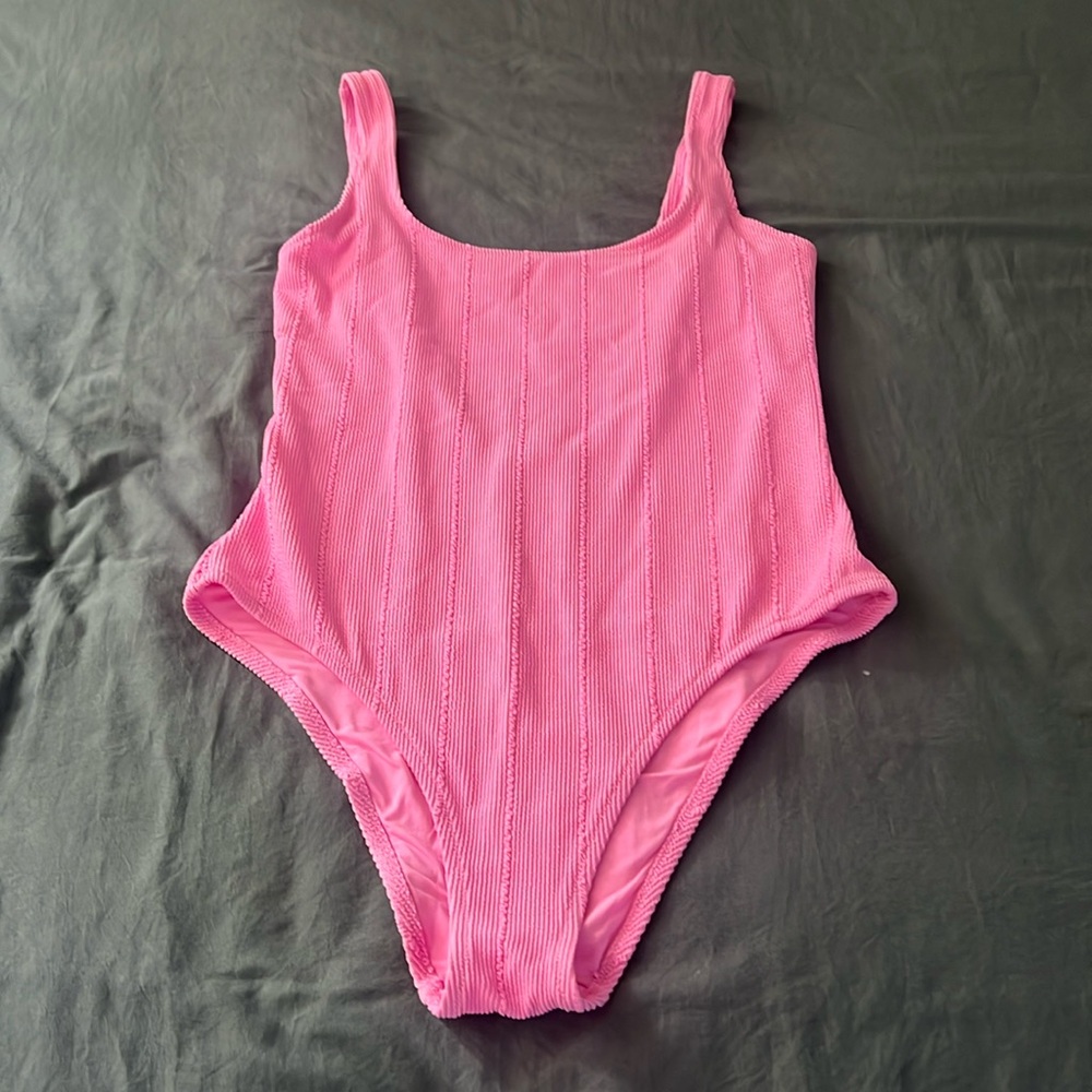 Aerie neon pink one piece swimsuit